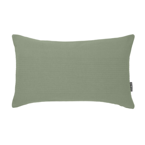 Housse de coussin rectangulaire coton tissé (30 x 50 cm) Léa Vert romarin