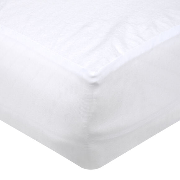 Protège-matelas alèse molleton imperméable (140 x 190/200 cm) Serena Blanc