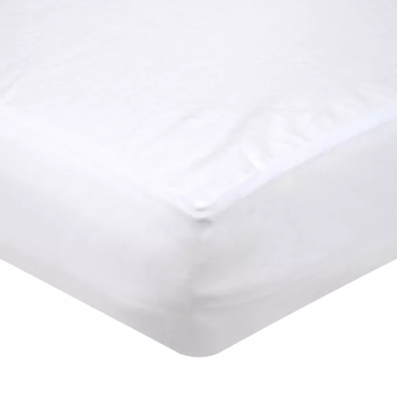Waterdichte molton baby matrasbeschermer (60 x 120 cm) Serena Wit