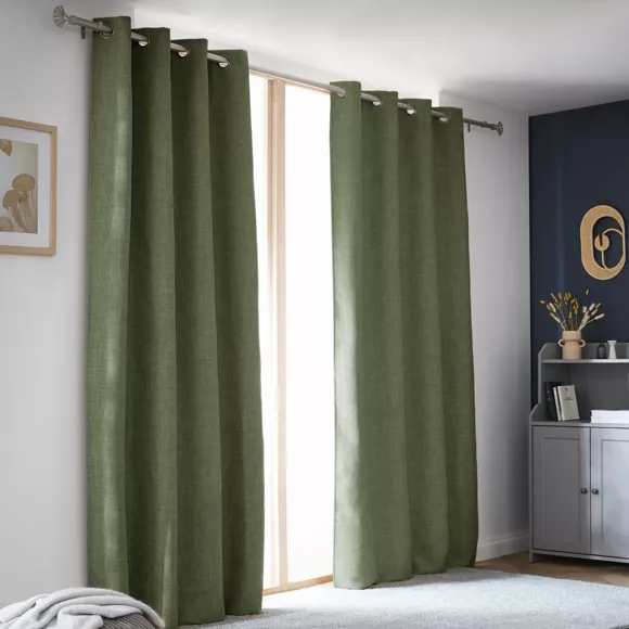 Cortina oscurecedora térmica (140 x 240 cm) Alba Verde caqui