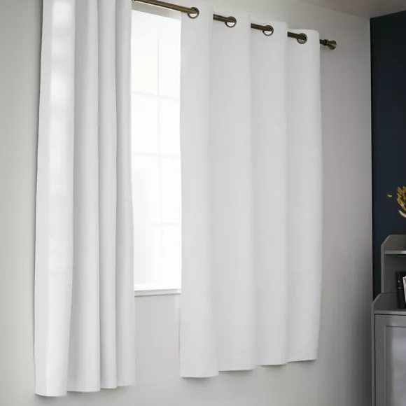 Cortina oscurecedora térmica (140 x 180 cm) Alba Blanco