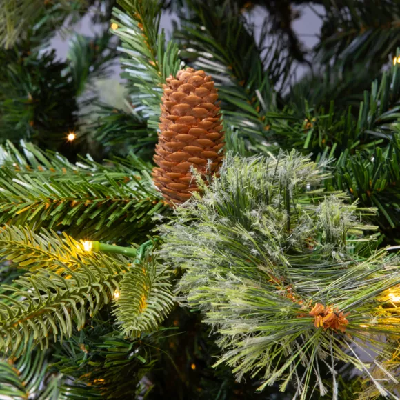 Verlichte Kunstkerstboom H210 cm Washington Luxe Groen spar