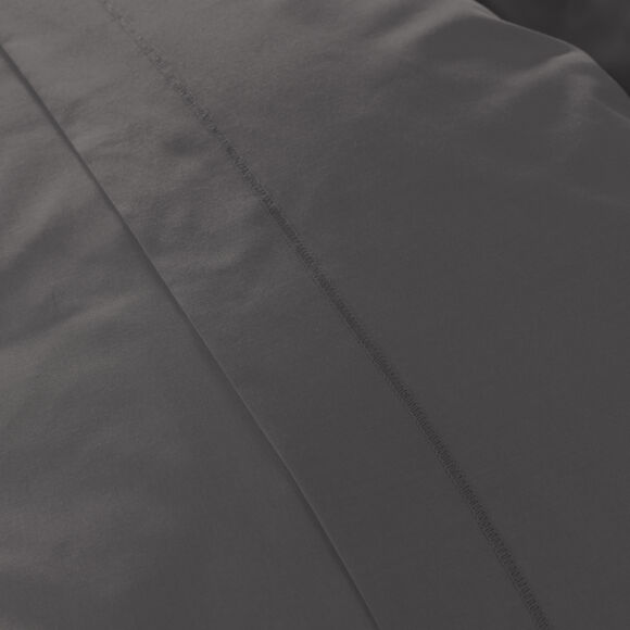 Drap housse percale de coton (160 x 200 cm) Cali Gris anthracite