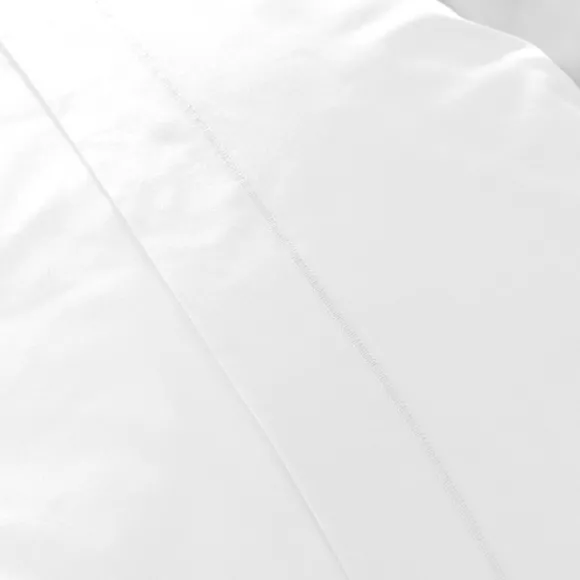 Drap plat percale de coton (270 x 300 cm) Cali Blanc