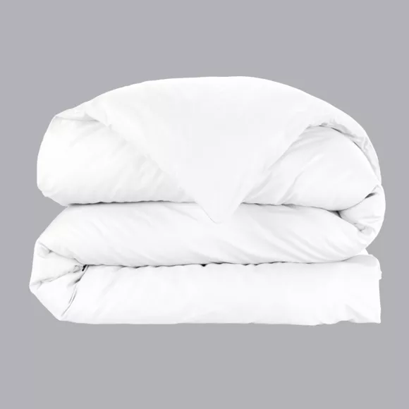 Housse de couette percale de coton (280 x 240 cm) Cali Blanche