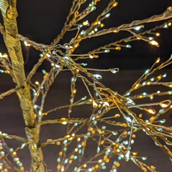 1 Micro LED ARBRE LUM extŽrieur dia80.00-H180.00cm-1755L or/blanc chaud/blanc classique