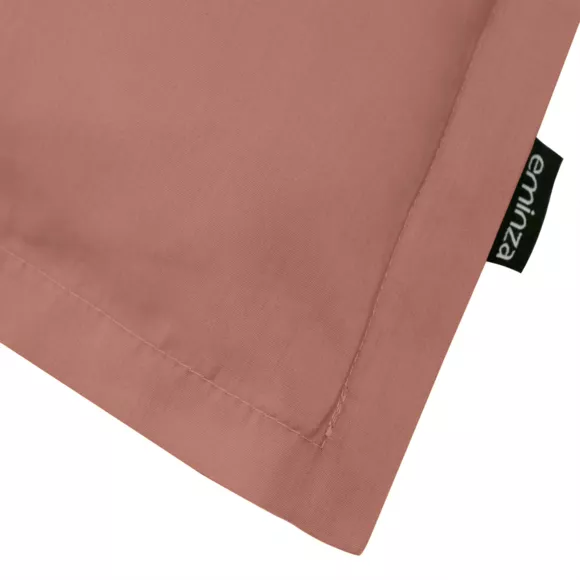 Taie d'oreiller carrée percale de coton (80 x 80 cm) Cali Bois de rose