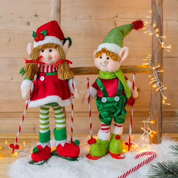 Lutin farceur en ski (H45 cm) Martine Multicolore