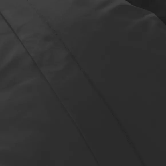 Taie d'oreiller carrée percale de coton (65 x 65 cm) Cali Noire