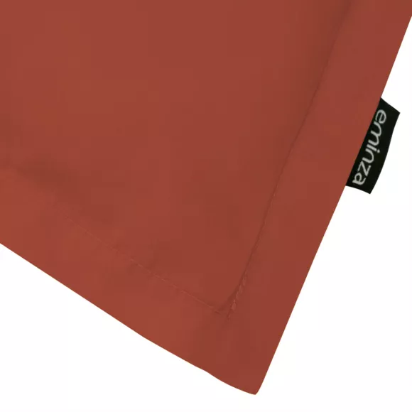 Taie d'oreiller carrée percale de coton (80 x 80 cm) Cali Terracotta