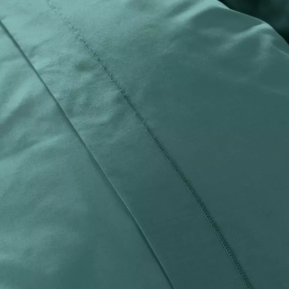 Drap housse percale de coton (200 x 200 cm) Cali Bleu canard