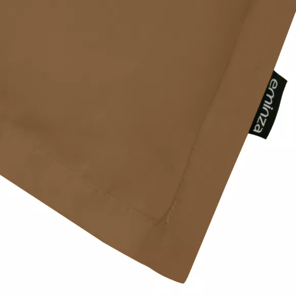 Funda de almohada rectangular de percal de algodón (70 cm) Cali Cappuccino