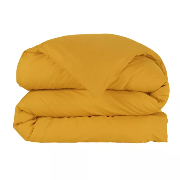 Housse de couette percale de coton (140 x 200 cm) Cali Jaune moutarde