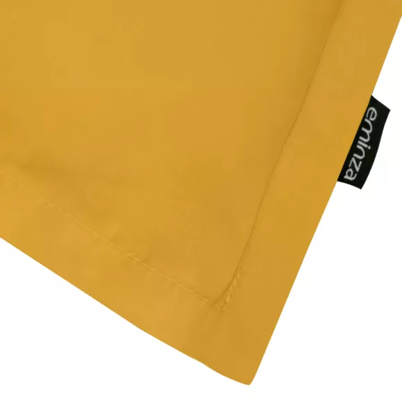 Taie d'oreiller carrée percale de coton (65 x 65 cm) Cali Jaune moutarde