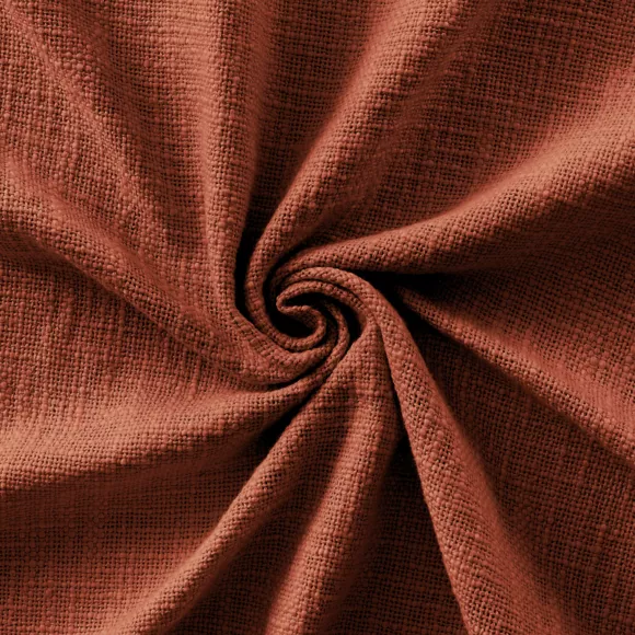 Plaid 180 x 220 cm Slub SIXTINE Terracotta