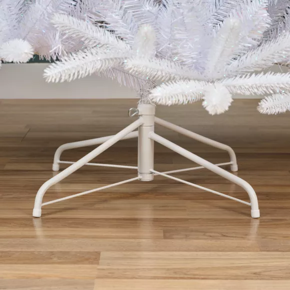 Künstlicher Weihnachtsbaum H210 cm Odense schillernd und glitzernd Weiß