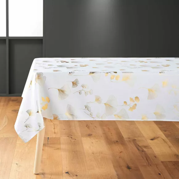 Nappe rectangulaire (150 x 240 cm) Bloomy Blanche