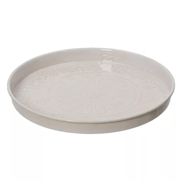 1 PLATEAU deco fer dia32-H3cm creme