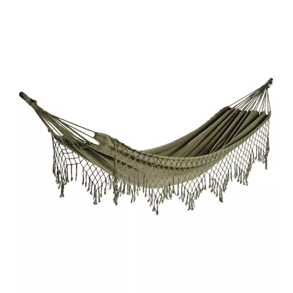 Toile de hamac à franges Serenity Vert kaki