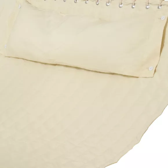 1 Chaise hamac polyester L200-W140-H2.50cm creme PREMIUM 2 PERSONNES