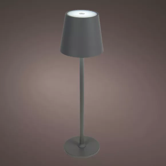 1 LED lampe de table rechargeable extŽrieur dia11-H37cm-56L grey/warm white/cool white BROOKLYN A ASSOCIER AVEC LA BLANCHE ET
