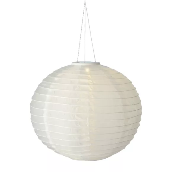 Suspension de jardin solaire (H35 cm) Lanterne chinoise Blanche