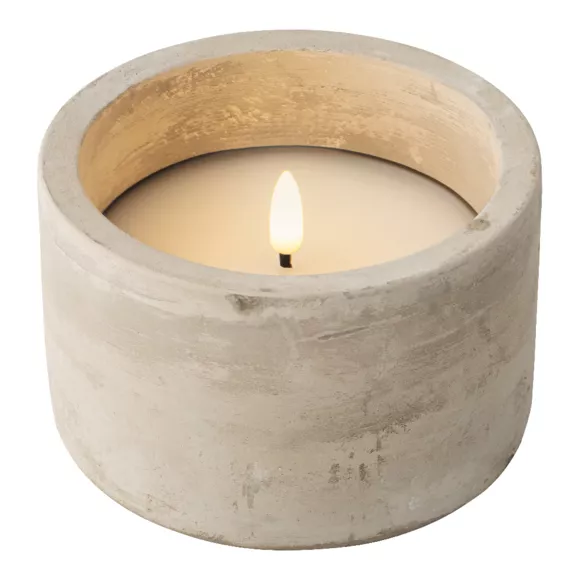 Kerze batteriebetrieben LED (H8 cm) Galice Grau