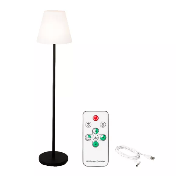 Staande lamp voor buiten draadloosLED (H150 cm) Brooklyn - Zwart