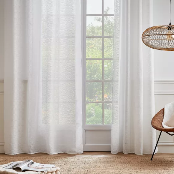 Visillo con cinta fruncida (140 x 240 cm) Maël Blanco