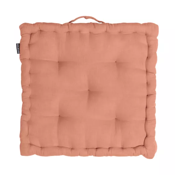 Vloerkussen Katoengaas (50 x 50 cm) Gaïa Perzik roze