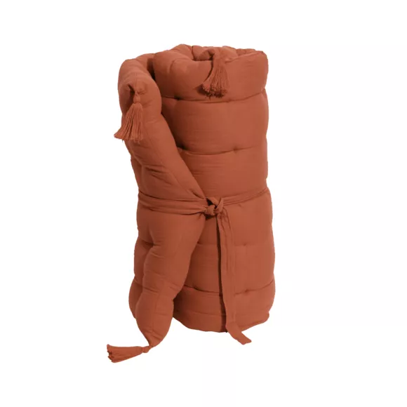Matelas de sol gaze de coton (60 x 120 cm) Gaïa Terracotta