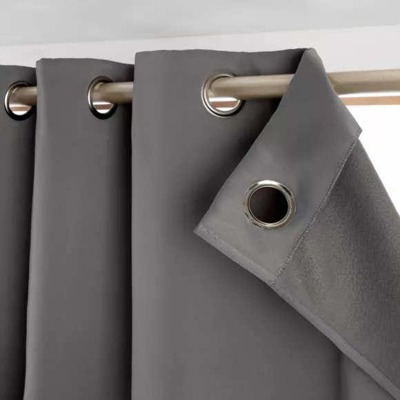 Cortina opaca térmica (180 x 260 cm) Calore Gris antrácita