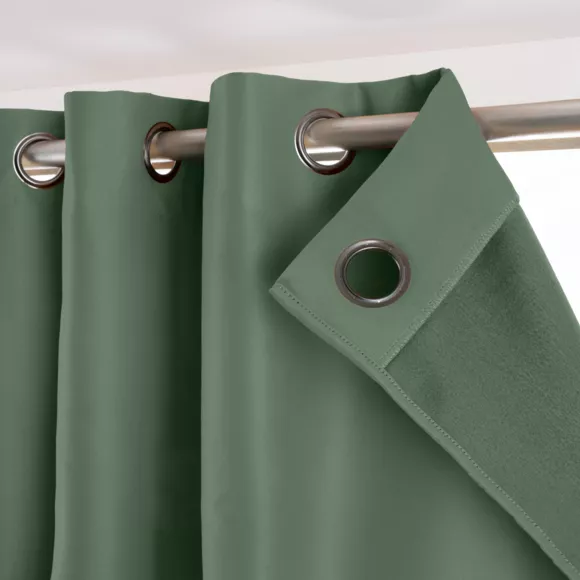 Rideau obscurcissant thermique (140 x 240 cm) Calore Vert romarin