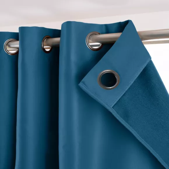 Cortina oscurecedora térmica (280 x 260 cm) Calore Azul petróleo