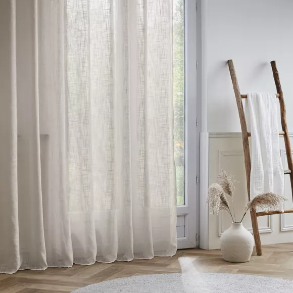 Voilage galon fronceur effet lin (280 x 240 cm) Robin Beige