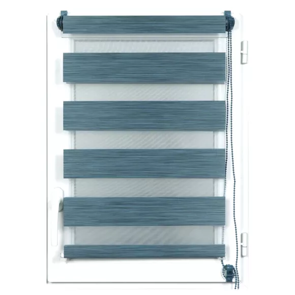Store enrouleur Jour / Nuit (45 x 180 cm) Bleu chiné