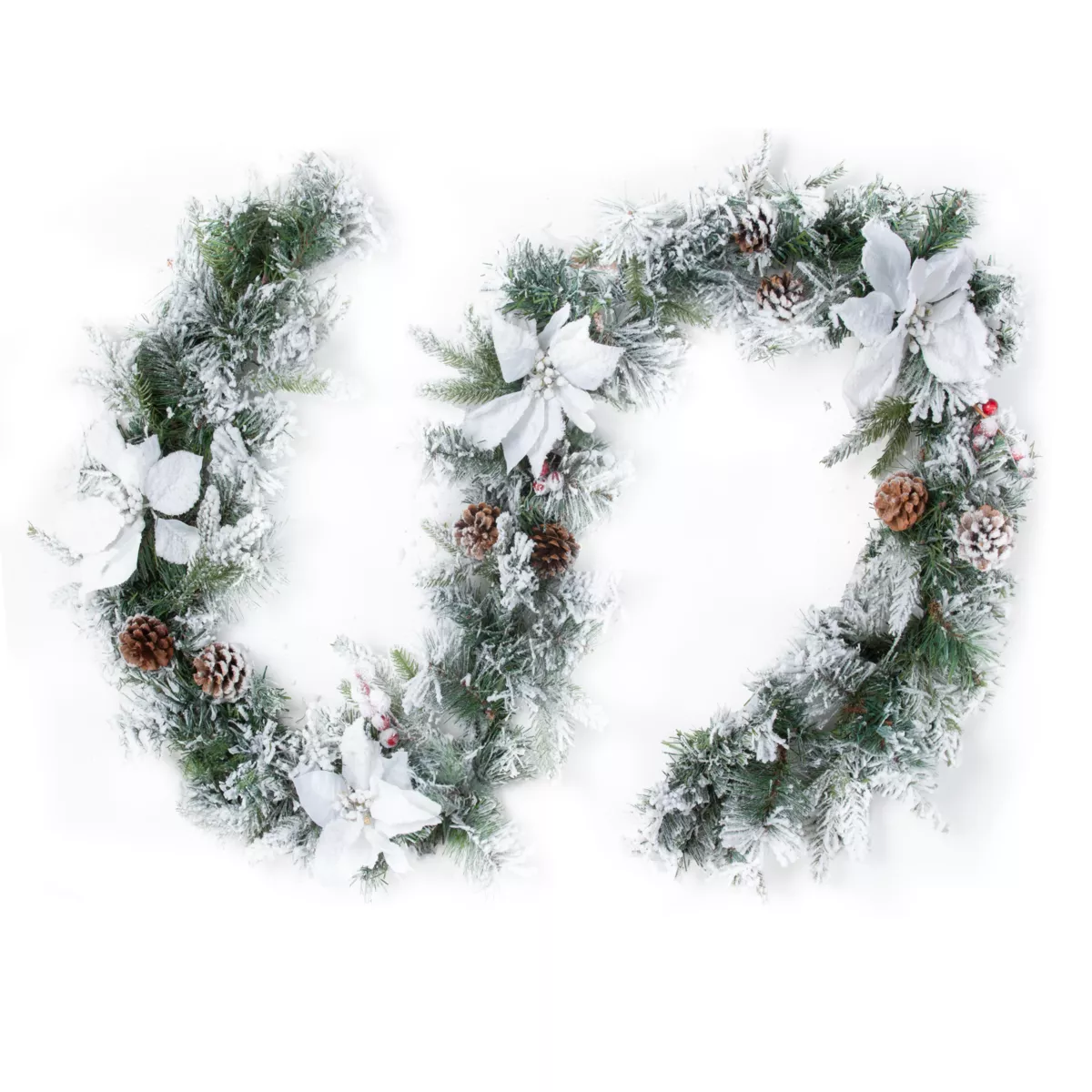 Guirlande garnie floqué Blanc 1