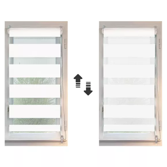 Store enrouleur Jour / Nuit (45 x 250 cm) Blanc 3