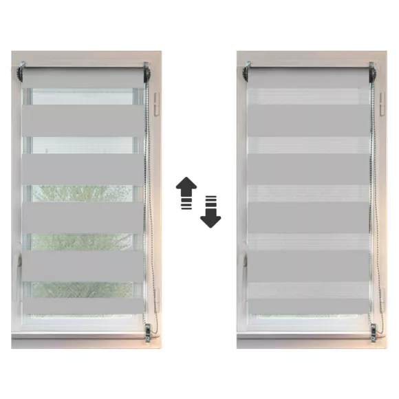 Store enrouleur Jour / Nuit (45 x 180 cm) Gris clair