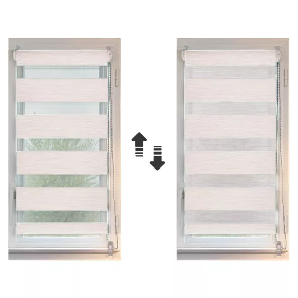 Store enrouleur Jour / Nuit (45 x 250 cm) Beige chiné