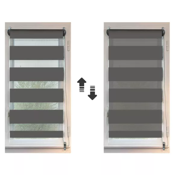 Store enrouleur Jour/Nuit (60 x 90 cm) Gris anthracite 3
