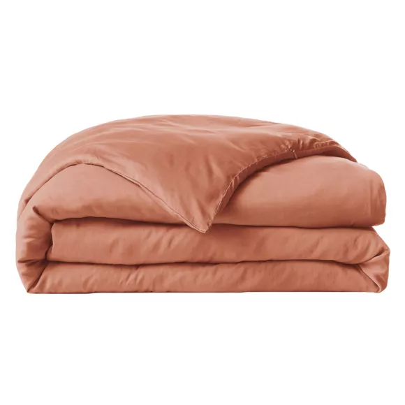 Funda nórdica lyocell Tencel™ lavado (140 x 200 cm) Olivia Terracota