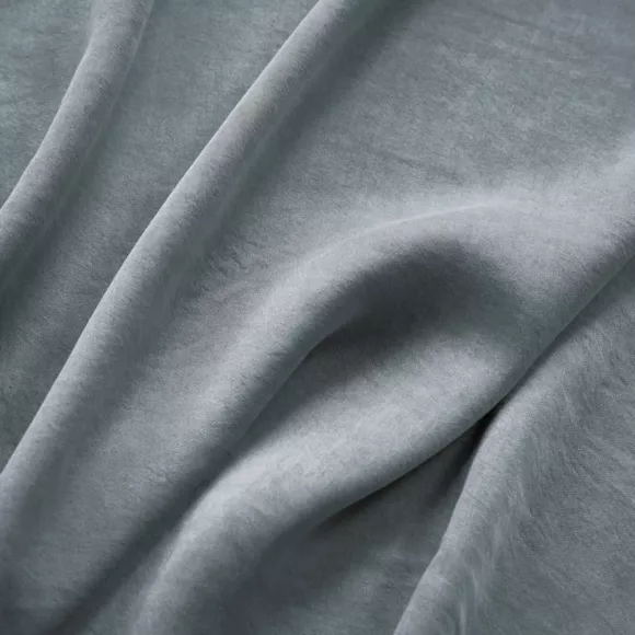 Hoeslaken gewassen TENCEL™ Lyocell (200 x 200 cm) Olivia Staalblauw