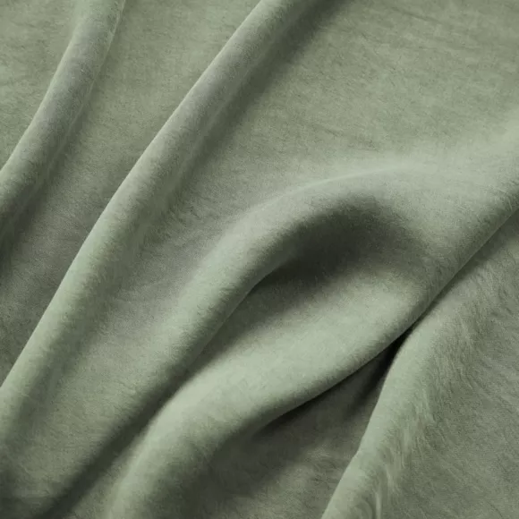 Kussensloop vierkant gewassen TENCEL™ Lyocell (80 x 80 cm) Olivia Rozemarijngroen