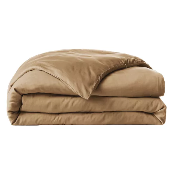 Funda nórdica lyocell Tencel™ lavado (140 x 200 cm) Olivia Camel