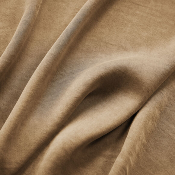 Copripiumino Olivia Camel in lyocell Tencel™ lavato (240 x 220 cm)