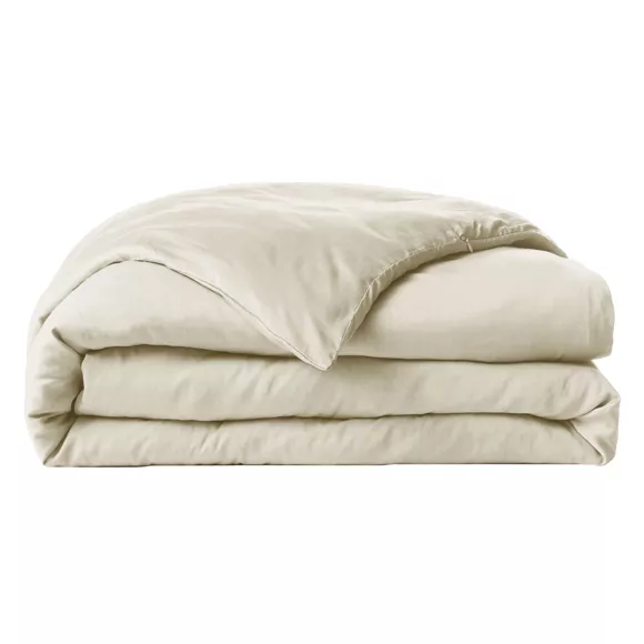 Bettbezug aus gewaschenem TENCEL™ Lyocell (140 x 200 cm) Olivia Beige pampa