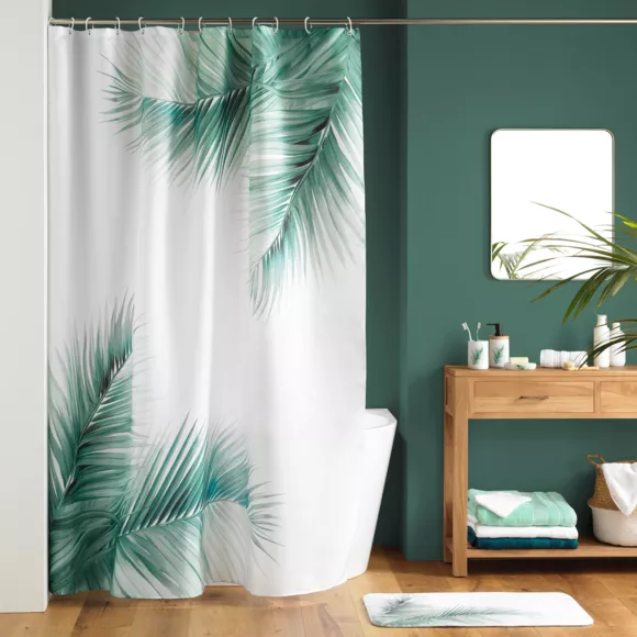 Rideau de Douche avec Crochets (180 x 200 cm) Havane , Polyester ImprimŽ