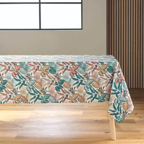 Fleckabweisende rechteckige Tischdecke (145 x 240 cm) Stylis Gelb
