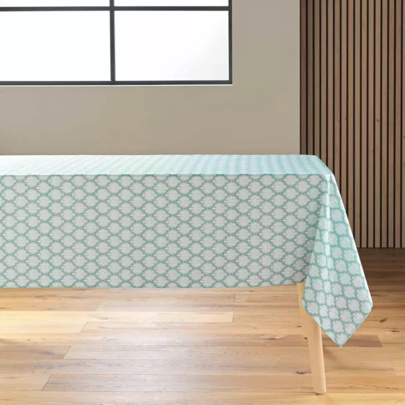 Nappe Rectangle (145 x 240 cm) Davia Sauge, Polyester ImprimŽ